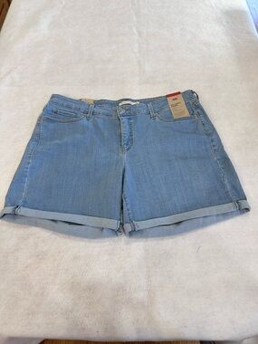 Levi's Light Blue Roll-Cuff Denim Jean Shorts